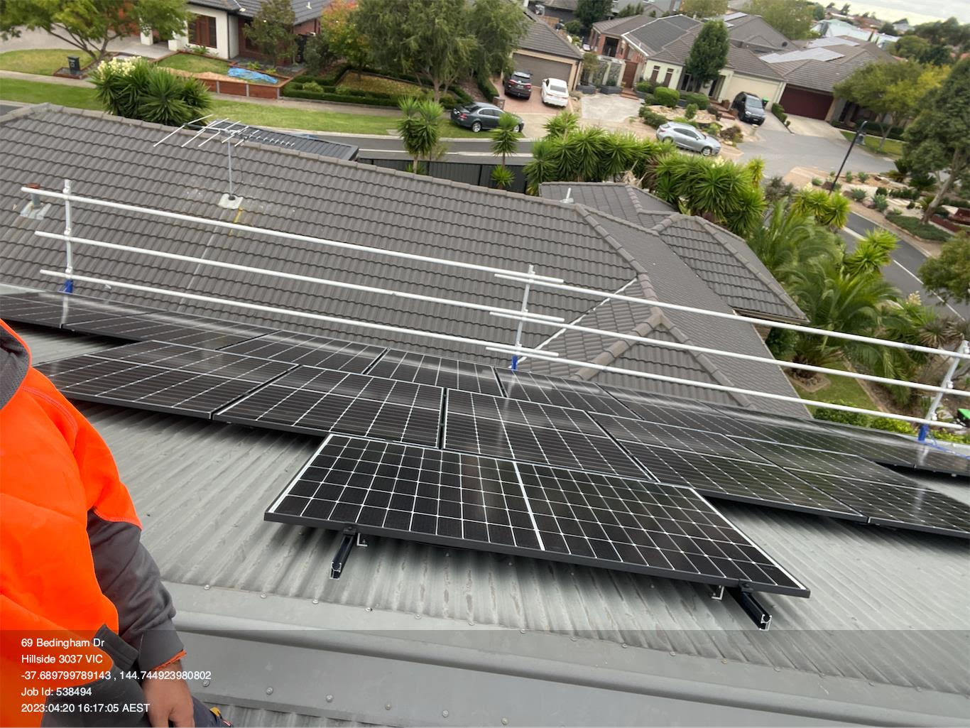 Solar roof installation 6